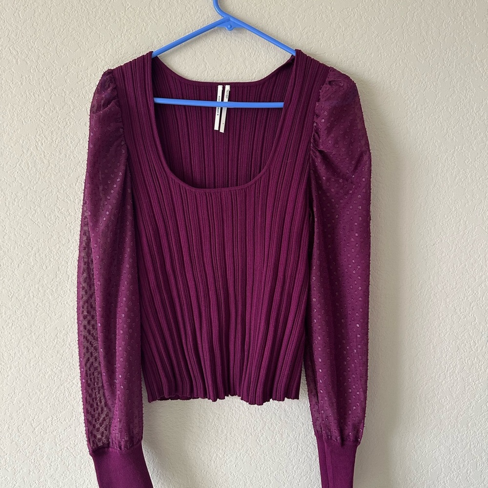 Anthropologie Deep Plum blouse